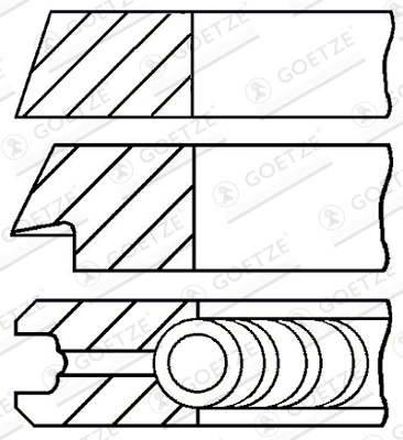 Set segmenti piston Goetze Engine AUDI ALLROAD C5 (4BH) 2000-2005 - 08-115900-00