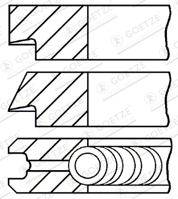 Set segmenti piston Goetze Engine FIAT 500L (351_, 352_) 2013-2019 - 08-438300-00