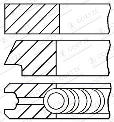 Set segmenti piston Goetze Engine FIAT FREEMONT (345_) 2011-2015 - 08-436506-00