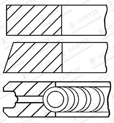 Set segmenti piston Goetze Engine FIAT PANDA VAN (312_, 519_) 2012-2017 - 08-435700-00