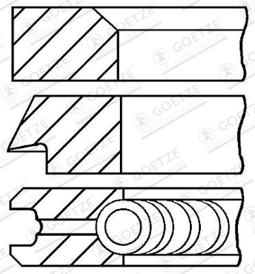 Set segmenti piston Goetze Engine FIAT UNO (146_, 158_) 1983-1992 - 08-209800-00