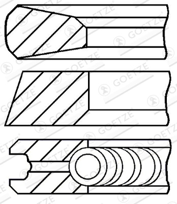 Set segmenti piston Goetze Engine MERCEDES-BENZ E-CLASS (W211) 2005-2009 - 08-427400-00