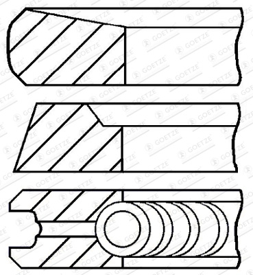 Set segmenti piston Goetze Engine NISSAN ATLEON 2000-2011 - 08-422800-00
