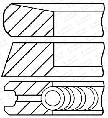 Set segmenti piston Goetze Engine NISSAN QASHQAI II (J11, J11_) 2013-2018 - 08-424900-00