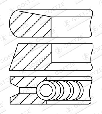 Set segmenti piston Goetze Engine RENAULT MASTER II platou / sasiu (ED/HD/UD) 2006-2011 - 08-137500-30