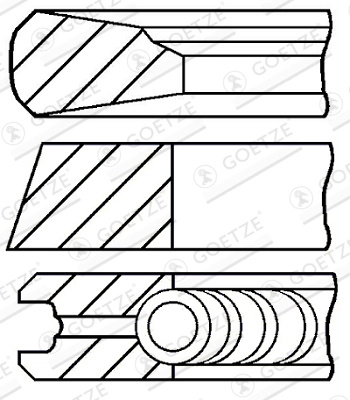 Set segmenti piston Goetze Engine SCANIA 4 - series 1996-2008 - 08-109200-00