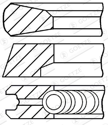 Set segmenti piston Goetze Engine VOLVO B13 2009-2014 - 08-434400-00
