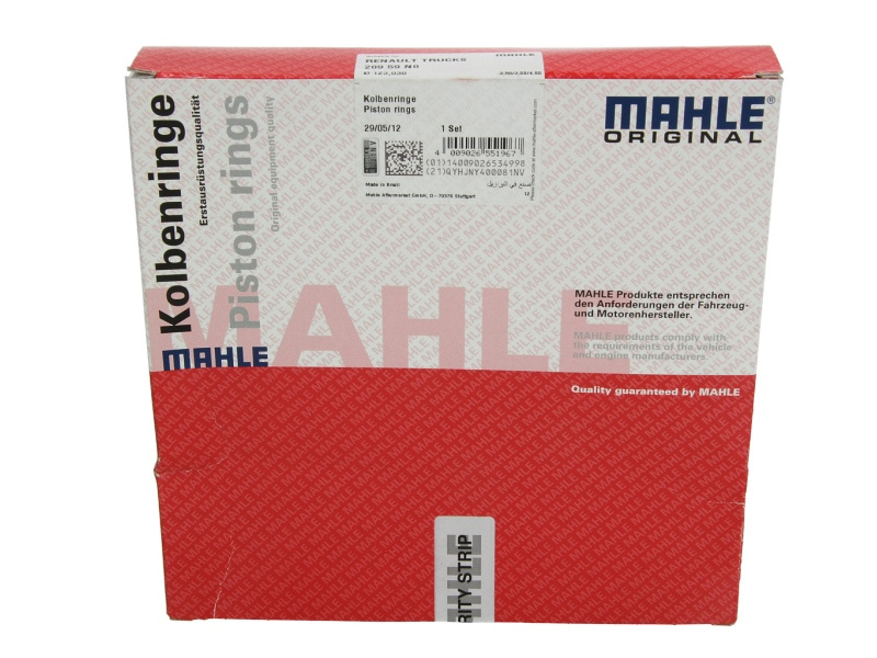 Set segmenti piston Inele de piston 123mm STD 35-3-4 RVI RVI ILIADE KERAX PREMIUM IRISBUS ILIADE dCi11-270-MIDR06.23.56B/41 04.96- MAHLE 209 59 N0