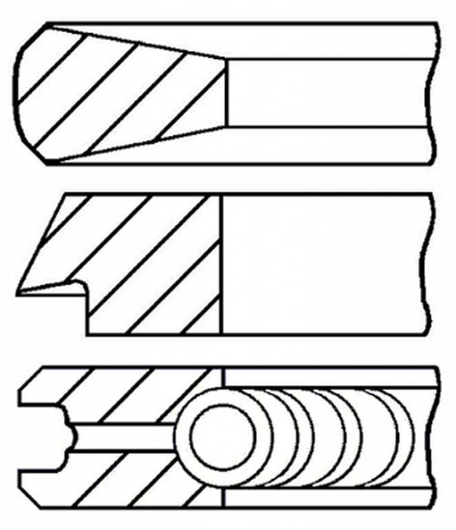 Set segmenti piston IVECO DAILY II platou sasiu GOETZE ENGINE 0842500000