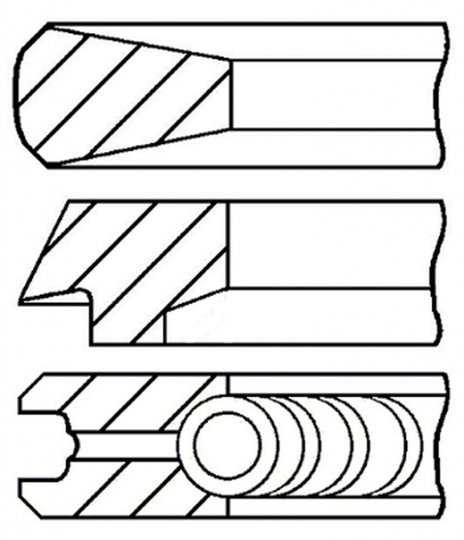 Set segmenti piston IVECO DAILY III platou sasiu GOETZE ENGINE 0812220800