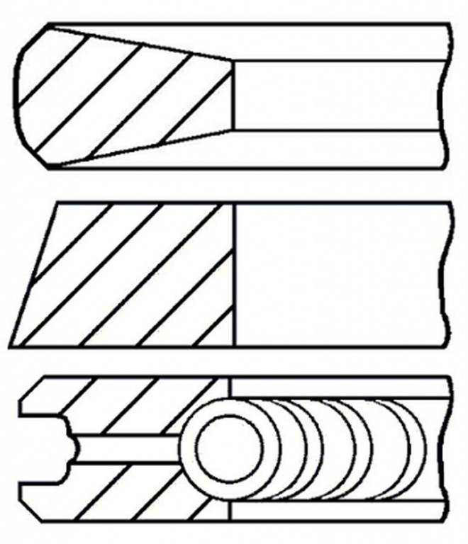 Set segmenti piston IVECO DAILY IV platou sasiu GOETZE ENGINE 0842160000