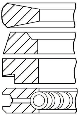 Set segmenti piston # Iveco Mk 1983 1984 1985 1986 1987 1988 1989 1990 1991 # 08 174600 10 # GOETZE ENGINE