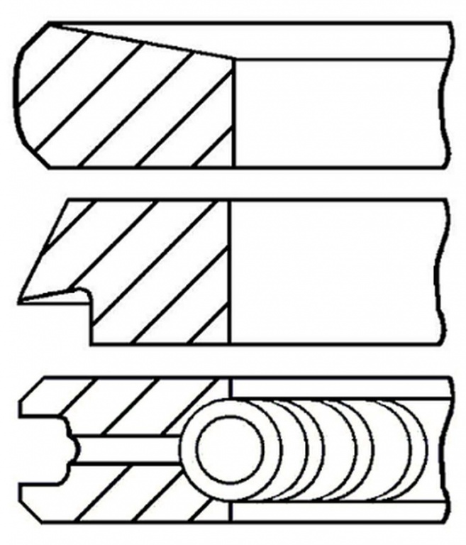 Set segmenti piston LAND ROVER DEFENDER pick-up LD GOETZE ENGINE 0814000000