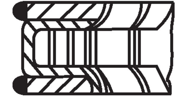 Set segmenti piston MAHLE 001 24 N0 pentru MERCEDES-BENZ VANEO (414) 2002-2005