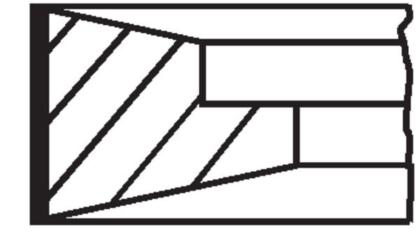 Set segmenti piston MAHLE 005 38 N0