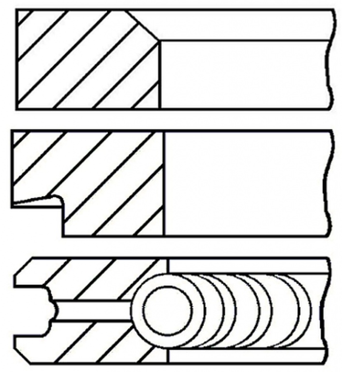 Set segmenti piston MERCEDES-BENZ 100 platou sasiu 631 GOETZE ENGINE 0817670700