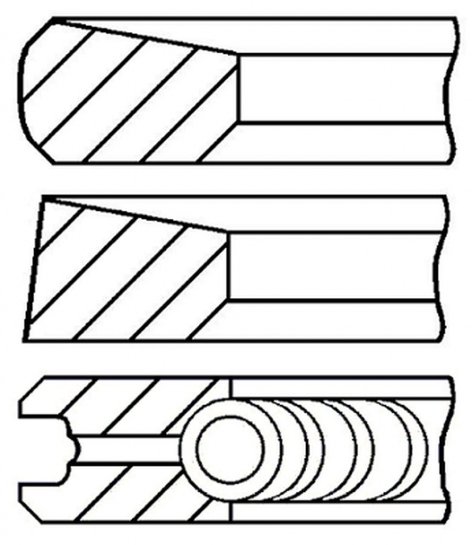 Set segmenti piston MITSUBISHI L 200 K3 T K2 T K1 T K0 T GOETZE ENGINE 0828710000