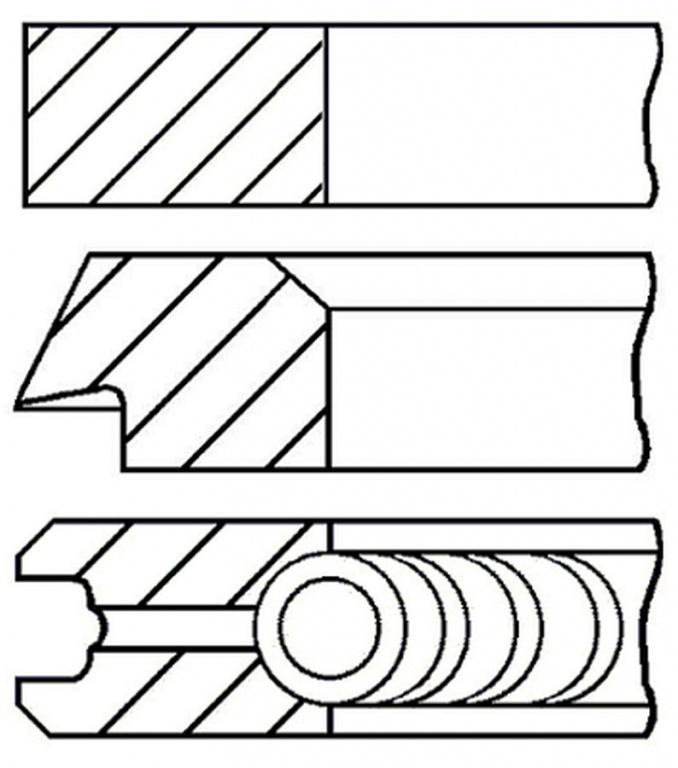 Set segmenti piston NISSAN INTERSTAR platou sasiu 