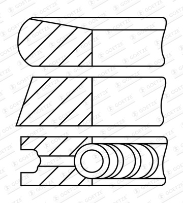 Set segmenti piston # Opel Corsa 2006 2007 2008 2009 2010 2011 # 08 452000 00 # GOETZE ENGINE