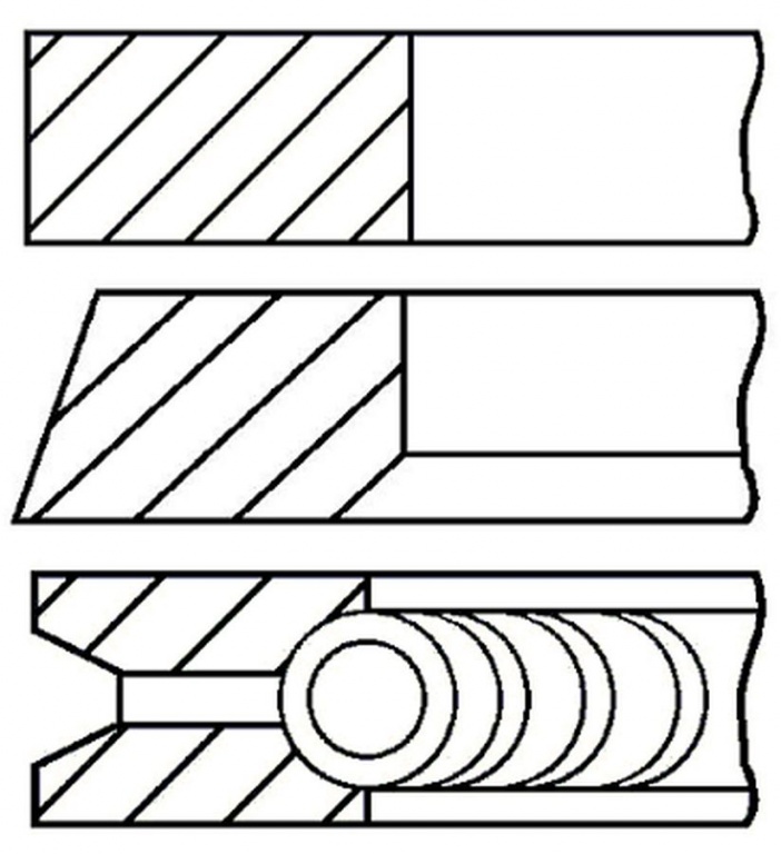 Set segmenti piston RENAULT CLIO I B C57 5 357 GOETZE ENGINE 0833730000