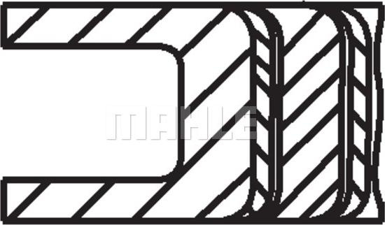 Set segmenti piston RENAULT KOLEOS II (HC_), Crossover, 08.2016 - MAHLE 021 RS 00119 0N0