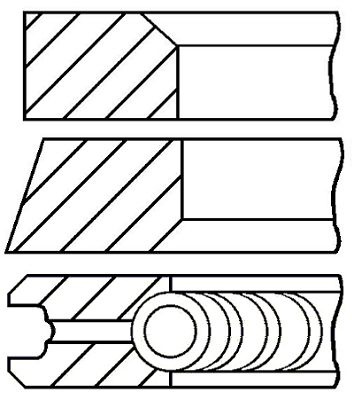 Set segmenti piston # Renault Megane 1997 1998 1999 # 08 101507 00 # GOETZE ENGINE
