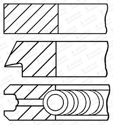 Set segmenti piston # Skoda Superb 2001 2002 2003 2004 2005 2006 2007 2008 # 08 502900 00 # GOETZE ENGINE