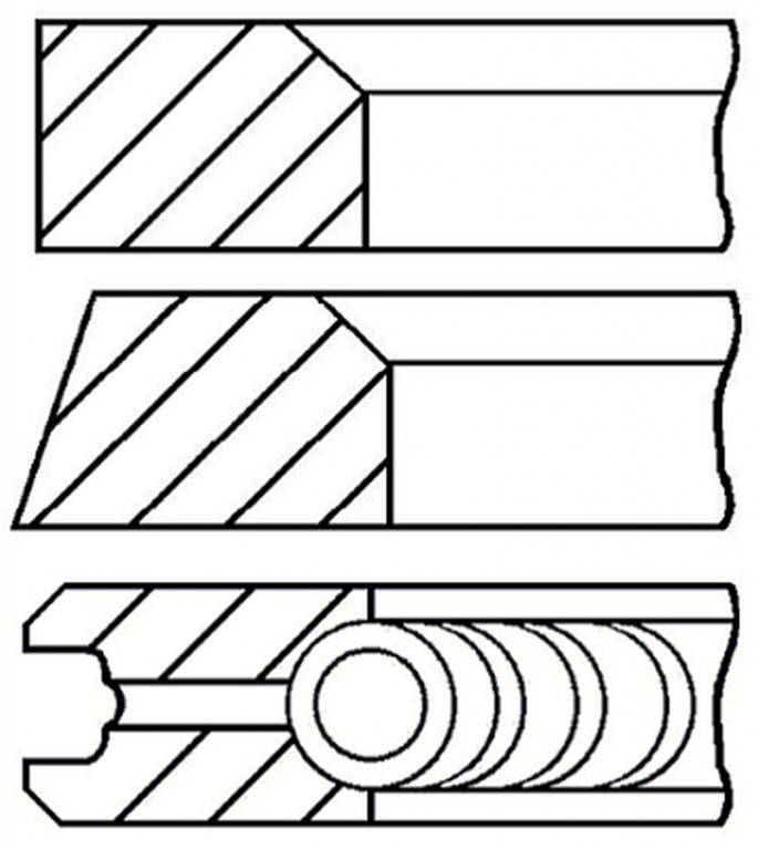 Set segmenti piston SSANGYONG KORANDO Cabrio KJ GOETZE ENGINE 0874310000