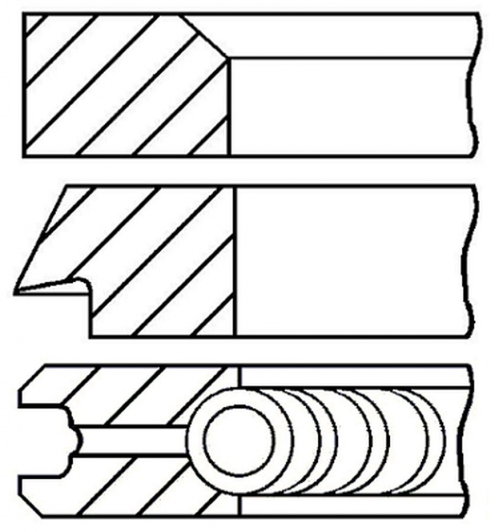 Set segmenti piston SSANGYONG KYRON GOETZE ENGINE 0810910700