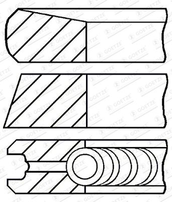 Set segmenti piston TOYOTA DYNA platou / sasiu (KD