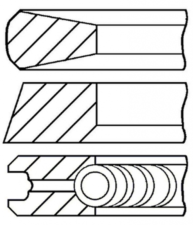 Set segmenti piston VOLVO C70 II Cabriolet GOETZE ENGINE 0811470000