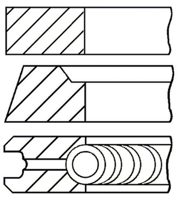 Set segmenti piston VOLVO F 10 GOETZE ENGINE 0843130000