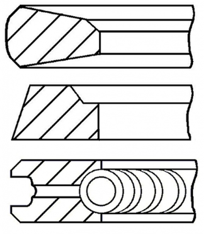 Set segmenti piston VOLVO F 10 GOETZE ENGINE 0850260000