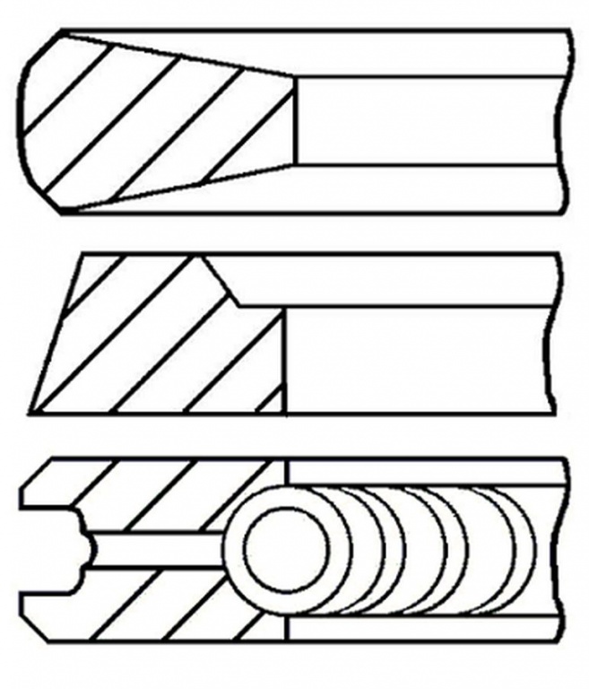 Set segmenti piston VOLVO F 4 GOETZE ENGINE 0840940000