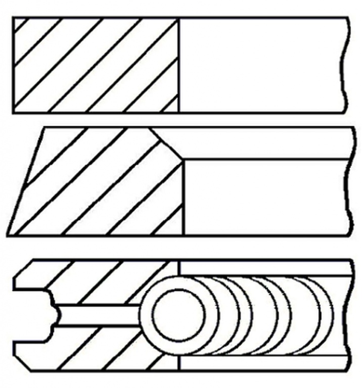 Set segmenti piston VOLVO F 6 GOETZE ENGINE 0840550010