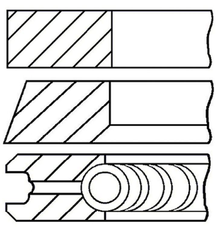 Set segmenti piston VOLVO V70 II SW GOETZE ENGINE 0850150000