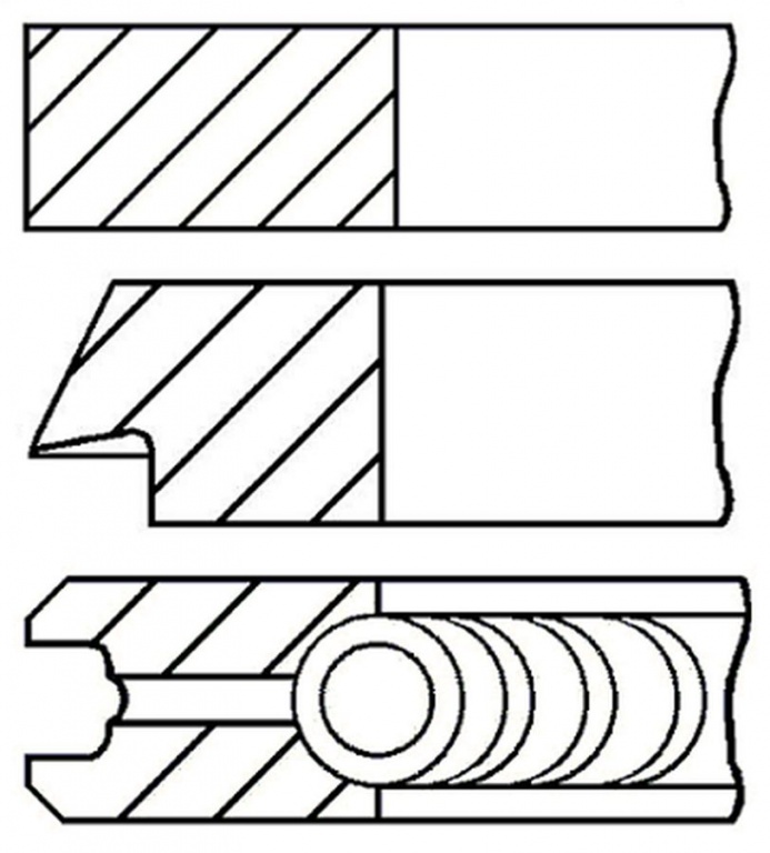 Set segmenti piston VW BORA 1J2 GOETZE ENGINE 0850290000