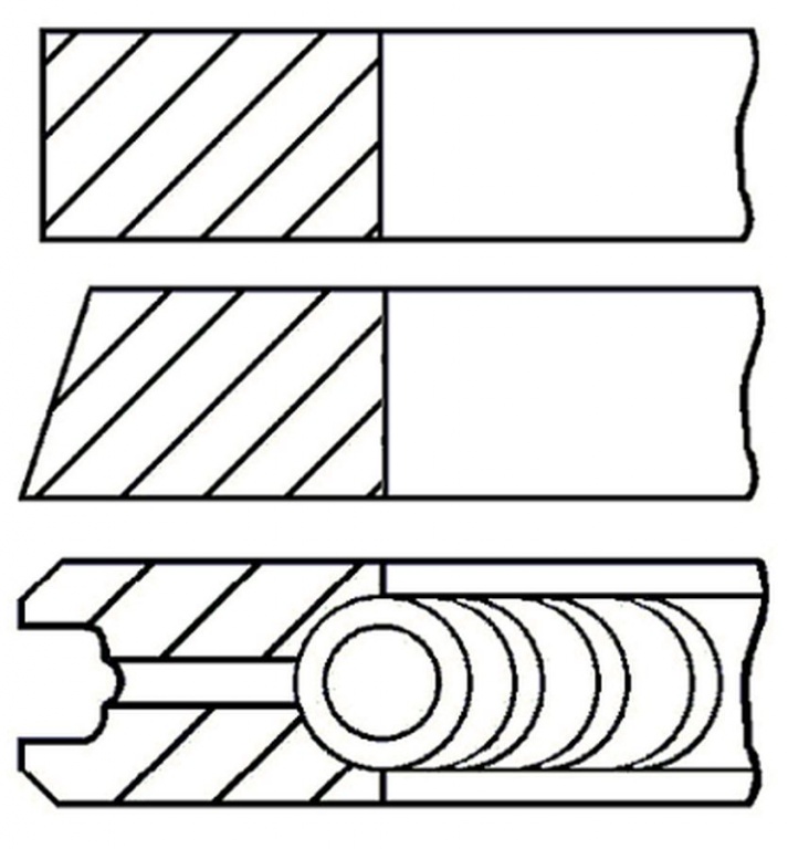 Set segmenti piston VW BORA 1J2 GOETZE ENGINE 0811610700