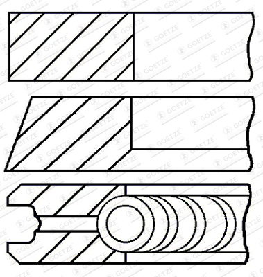 Set segmenti piston # Vw Caddy 2008 2009 2010 # 08 114905 00 # GOETZE ENGINE