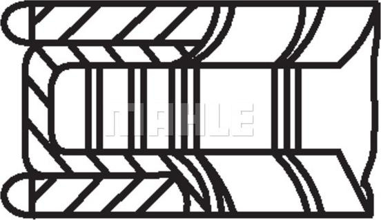 Set segmenti piston VW EOS (1F7, 1F8), Сabrioletă, 03.2006 - 08.2015 MAHLE 028 RS 10103 0N0