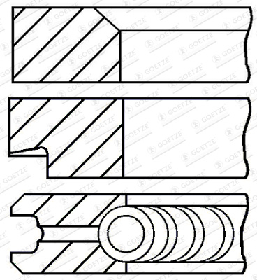 Set segmenti piston # Vw Eos 2006 2007 2008 # 08 438500 00 # GOETZE ENGINE