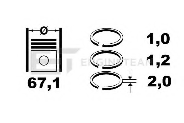 Set segmenti piston # Vw Lupo 1998 1999 2000 2001