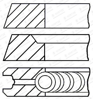 Set segmenti piston # Vw Rabbit 2006 2007 2008 # 08 501800 00 # GOETZE ENGINE