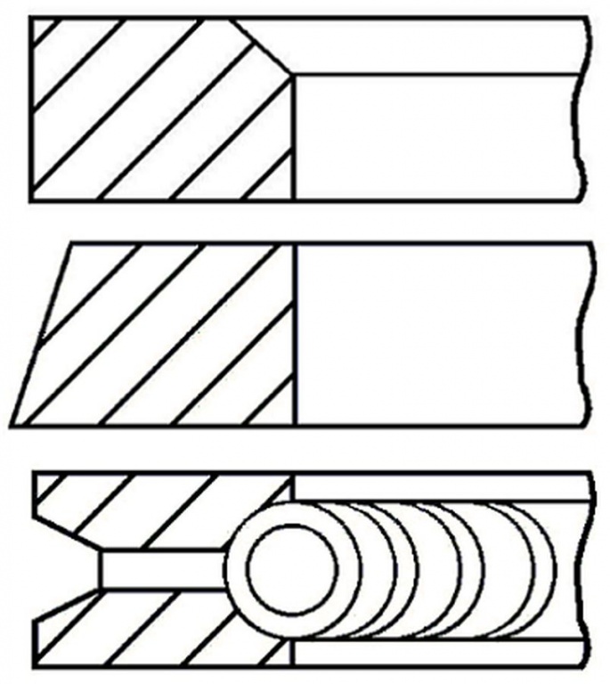 Set segmenti piston VW VENTO 1H2 GOETZE ENGINE 0850220000