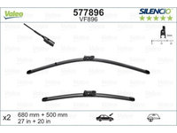 Set stergator parbriz Valeo 577896, Audi Q7 (4M) 06.2015-12.2019, fata 500+650 mm