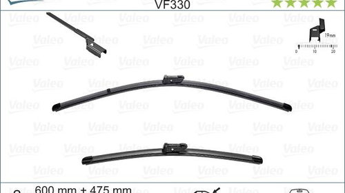 Set Stergator Parbriz Valeo Silencio Flat Blade Set Volkswagen Passat CC 2008-2012 VF330 574385