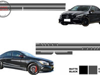Set Stickere Capota Plafon Portbagaj si Laterale Gri Inchis Mercedes CLA W117 C117- livrare gratuita