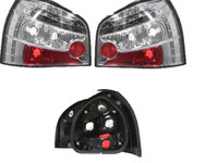 Set stopuri tuning AUDI A3 (8L), 01.1996-04.2003, Taiwan, partea stanga+dreapta, LED, transparent, argintiu,