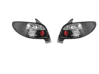 Set stopuri tuning PEUGEOT 206 (2 ), 01.1998-04.2009, model Hatchback, Taiwan, partea stanga+dreapta, LED, negru, transparent,