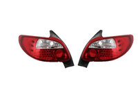 Set stopuri tuning PEUGEOT 206 (2 ), 01.1998-04.2009, model Hatchback, Taiwan, partea stanga+dreapta, LED, transparent,